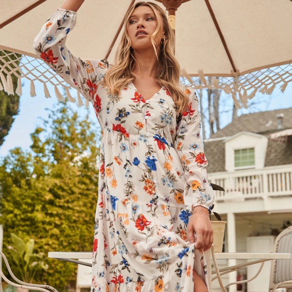 Floral Mabel Tiered Maxi Dress - Picture 1 of 4